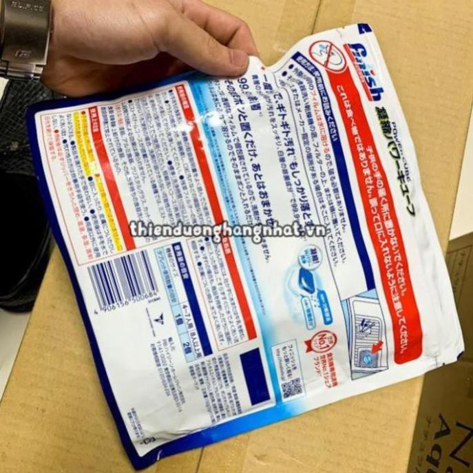 [Hàng Nhật Auth] Viên rửa bát Finish Power Cube Nhật Bản (túi 150 viên) dành cho máy rửa bát