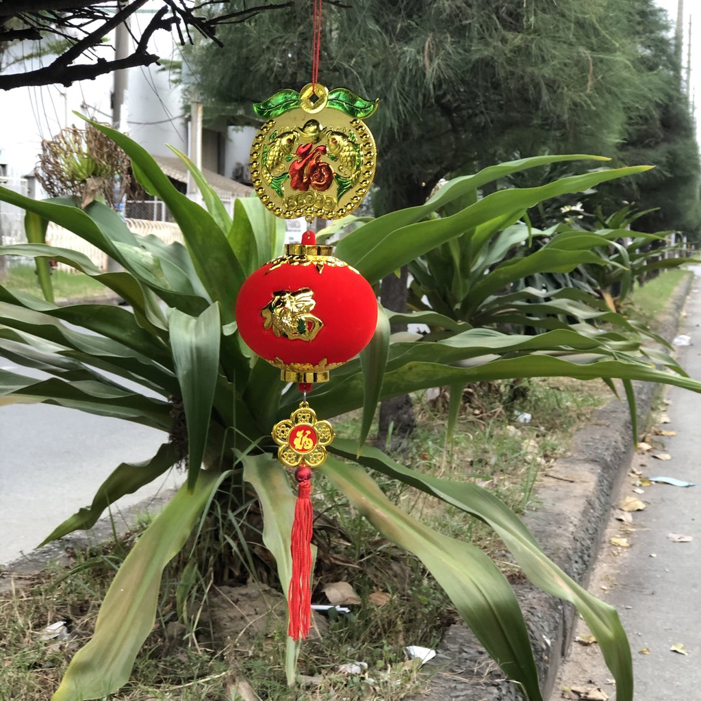 Dây treo trang trí tết TÁO VÀ LỒNG ĐÈN A58
