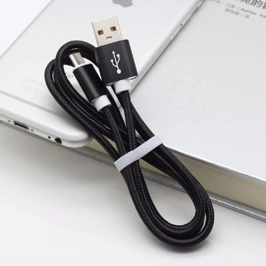 Dây Cáp Sạc ,dây sạc  Cổng Micro USB Type C Lightning  80cm  thiết kế dây bện dù cho điện thoại androi , iPhone