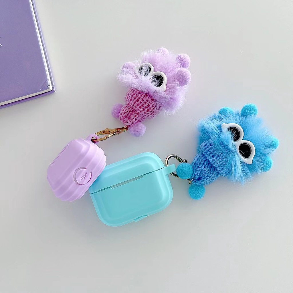 Vỏ bọc hộp đựng tai nghe chất liệu TPU hình quái vật dễ thương cho airpods 1/2 pro