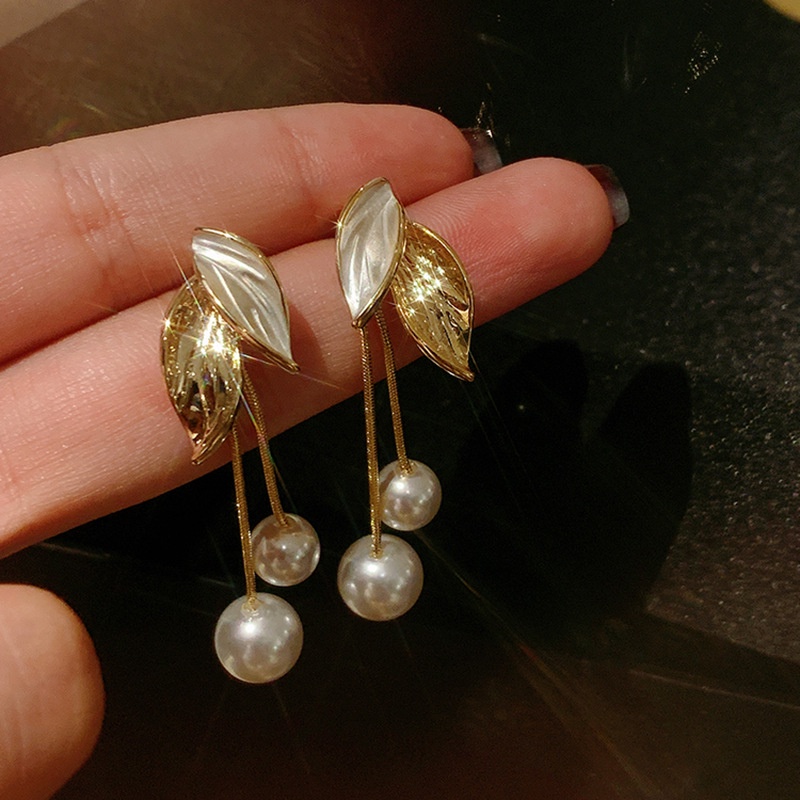 Khuyên tai bạc 925 phối ngọc trai thời trang phong cách cho nữ