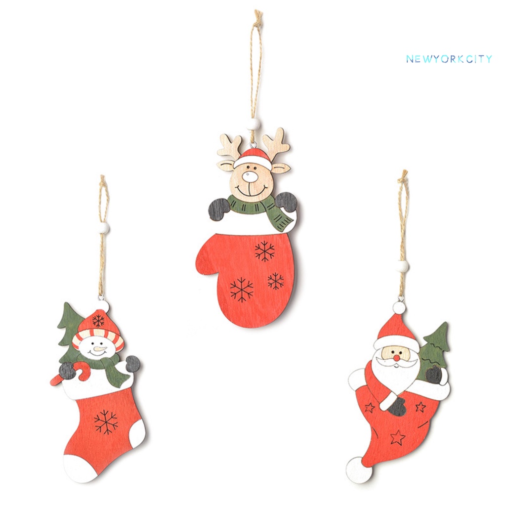 Phụ Kiện Treo Trang Trí Cây Thông Giáng Sinh Hình Ông Già Noel / Người Tuyết / Tuần Lộc