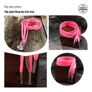 Dây giày hồng phấn