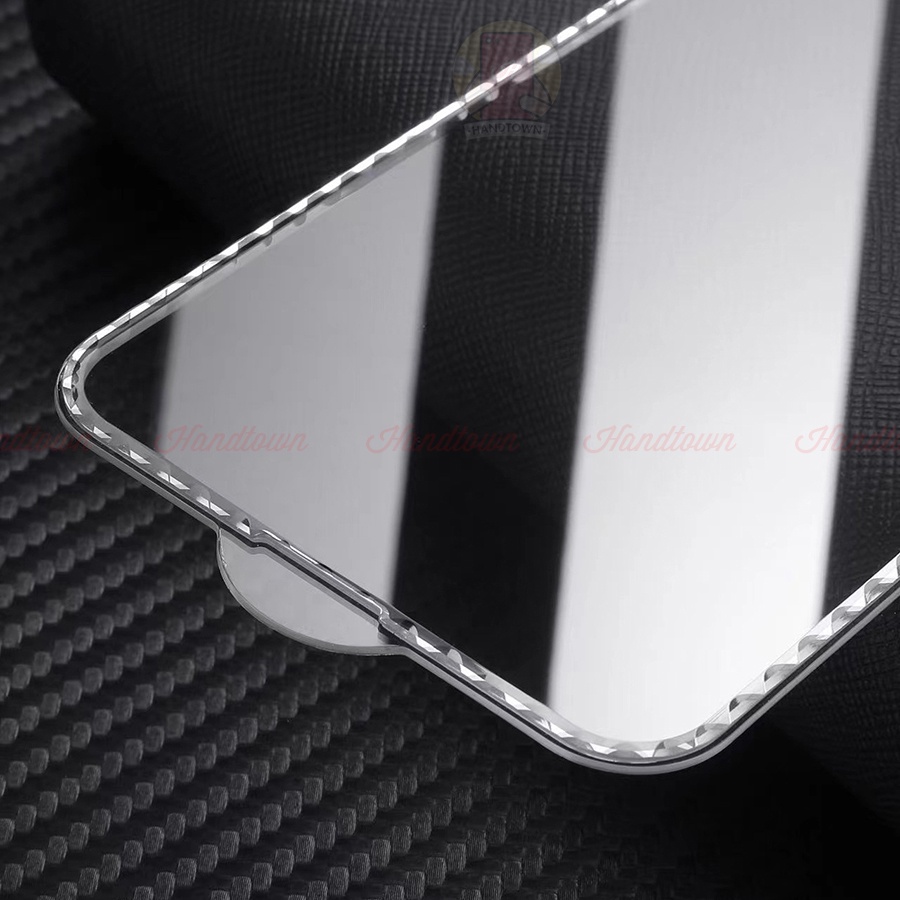 Cường Lực IP 13 12 11 Pro ProMax Mini Viền Tinh Thể Kim Cương Thời Trang Trí Màn Hình X XR XS 6 Plus 7 8 SE ChốngVân