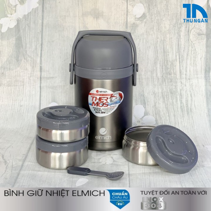 Hộp cơm giữ nhiệt Inox 304 nhập khẩu CH Séc 1800ml Elmich EL3128 Bảo hành 12 tháng