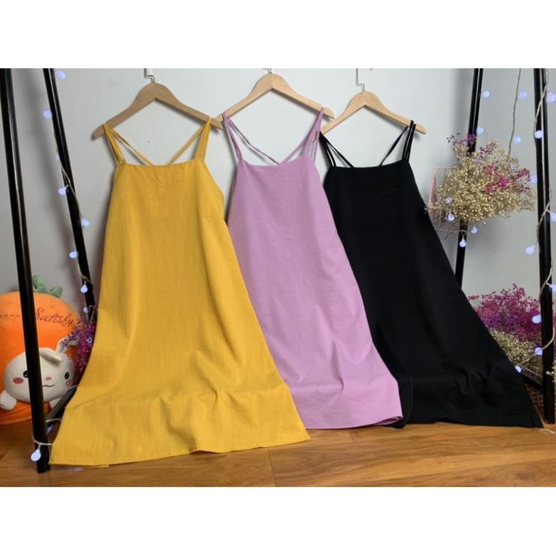 Váy Maxy - Đầm Đan Dây Lưng Chất Đũi Lụa Hàn Siêu Mát, Có Size Đến 75kg