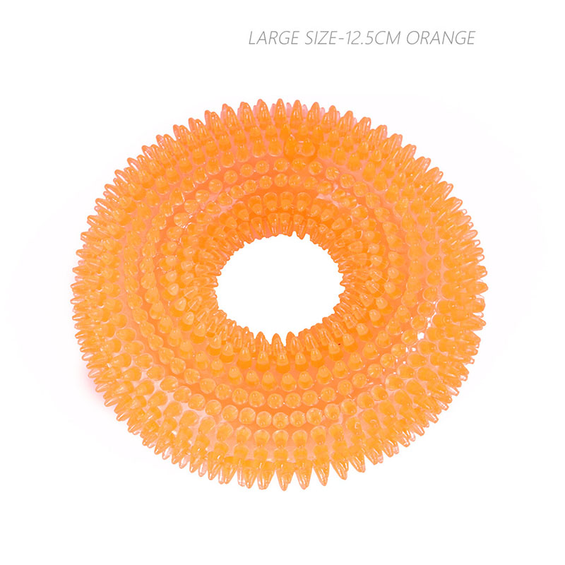 Đồ chơi tương tác nhai hàm/làm sạch răng chống cắn thiết kế gai có thể phát ra âm thanh kích thước vừa phải cho thú cưng