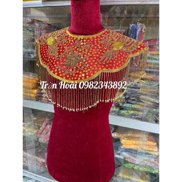 Phụ kiện hầu đồng - xây cườm vàng hàng trung - xây hầu - xây cổ hầu đồng