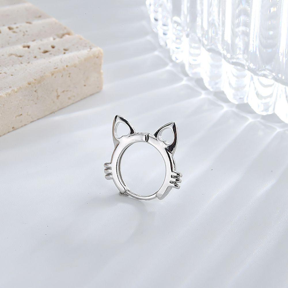 CLEOES Bông Tai Hình Mèo Bằng Đồng Phong Cách Hàn Quốc Ngọt Ngào Cho Nữ