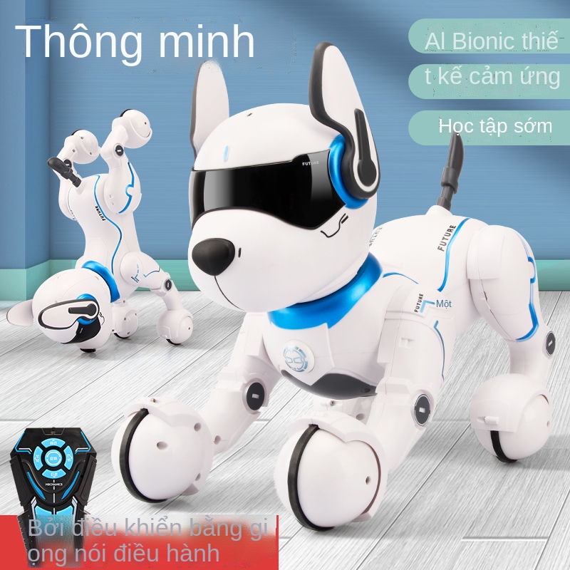 ❍☼Stunt robot chó điều khiển từ xa thông minh điều khiển bằng giọng nói câu đố điện stunt lập trình đa chức năng giáo dụ