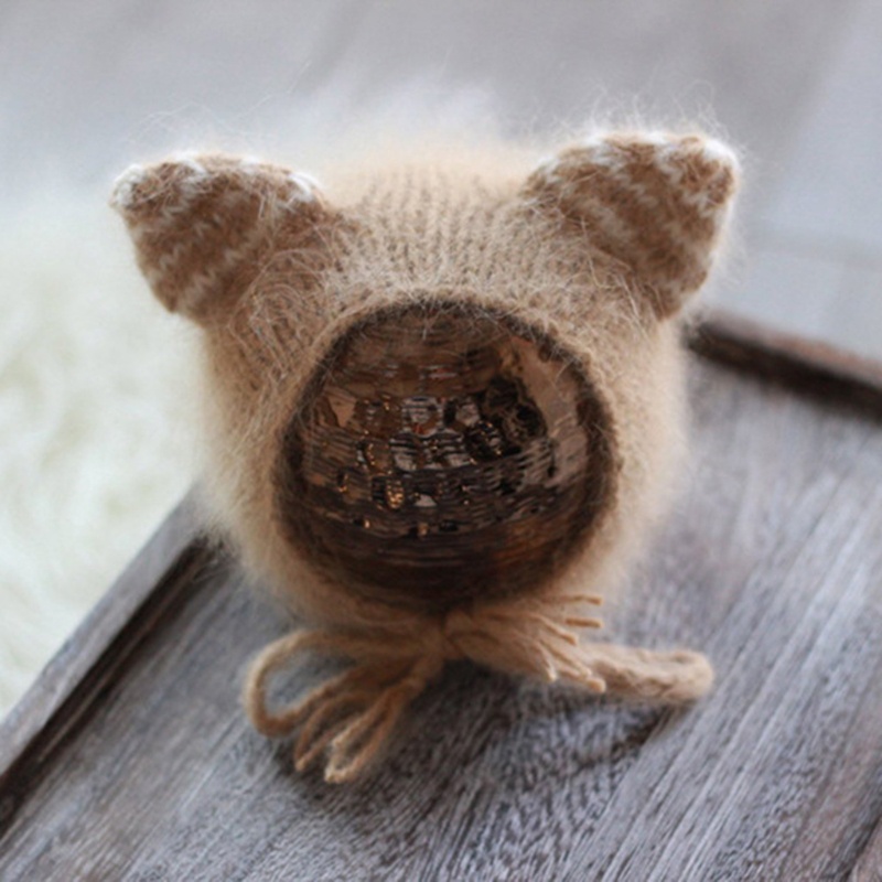 Mũ Đan Len Họa Tiết Hoạt Hình Dùng Làm Đạo Cụ Chụp Ảnh Cho Bé Sơ Sinh