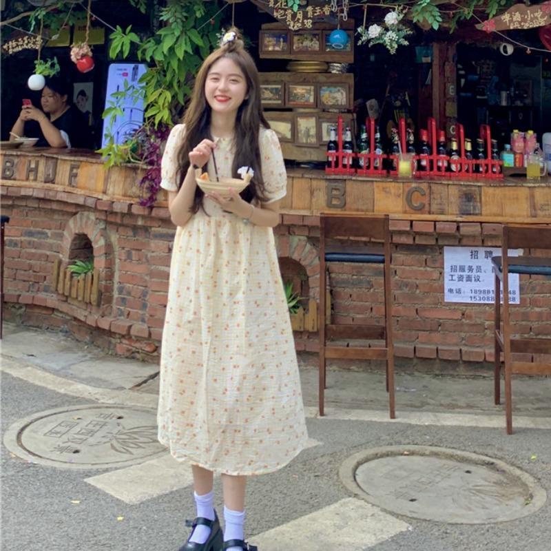 Đầm Búp Bê In Hoa Nhỏ Xinh Thời Trang Cho Phụ Nữ