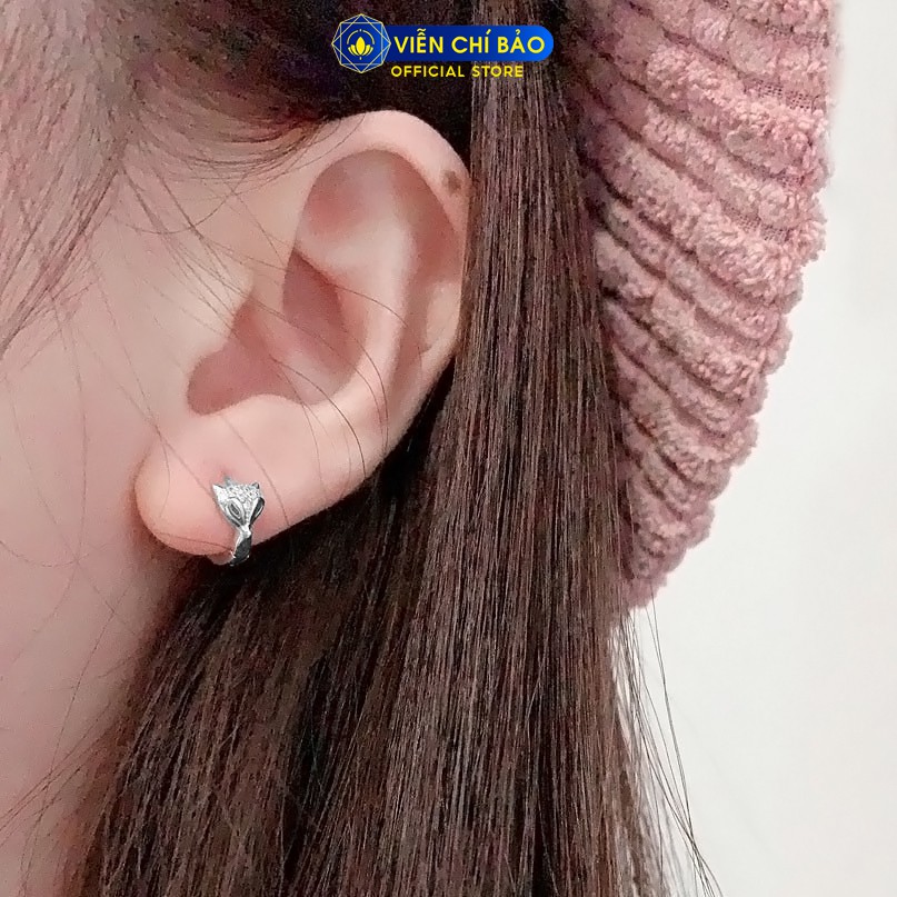 Bông tai bạc nữ Cửu Vỹ Thiên Hồ chất liệu bạc 925 thời trang phụ kiện trang sức nữ Viễn Chí Bảo B400715