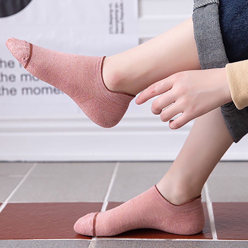 Vớ thể thao cotton thoáng khí thấm hút mồ hôi chống trượt màu trơn thời trang cho nam và nữ