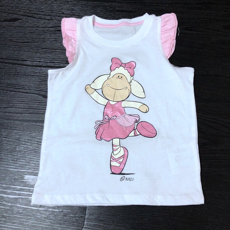 Bộ quần áo sát nách DN bé gái 1-8 tuổi Sét quần áo mặc hè xuất dư 0621