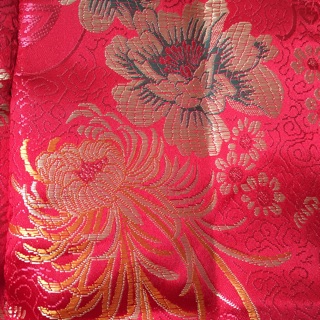 Áo dài gấm bé gái loại 1 (khăn áo quần)