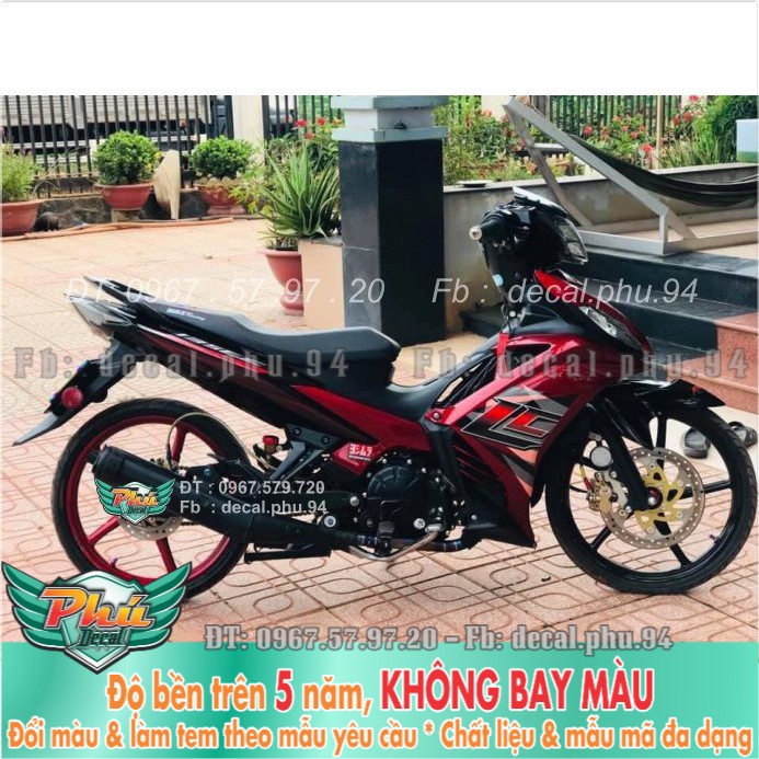 Tem rời Exciter 135 LC đỏ đen candy (X) -1