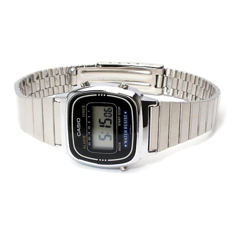 HOT Đồng Hồ Nữ CASIO STANDARD LA670WA-1DF Điện tử - Dây kim loại chính hãng