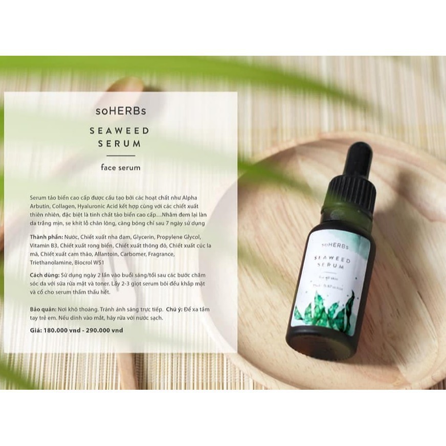 💥GIÁ SỐC💥 Túi đựng SERUM SOHERBS! ( SLN )