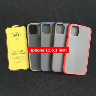 Ốp lưng Iphone 11 6.1inch nhám viền màu