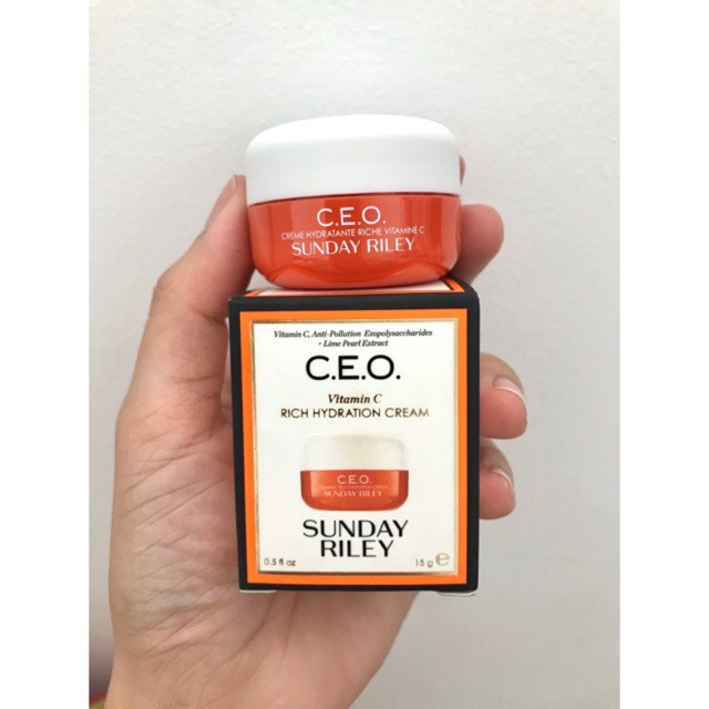 Kem dưỡng sáng da Sunday Riley C.E.O. Vitamin C Rich Hydration Cream mini