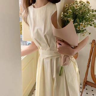 Đầm thắt suông thắt nơ eo
