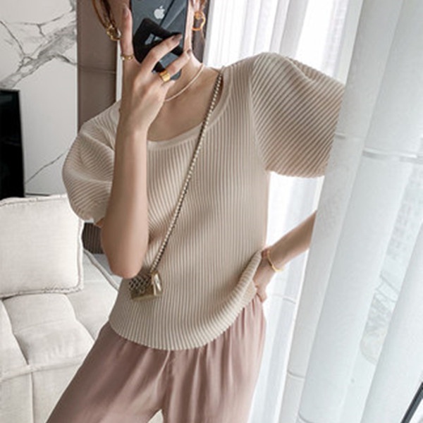 Áo thun SUXI tay phồng ngắn đơn giản dành cho nữ