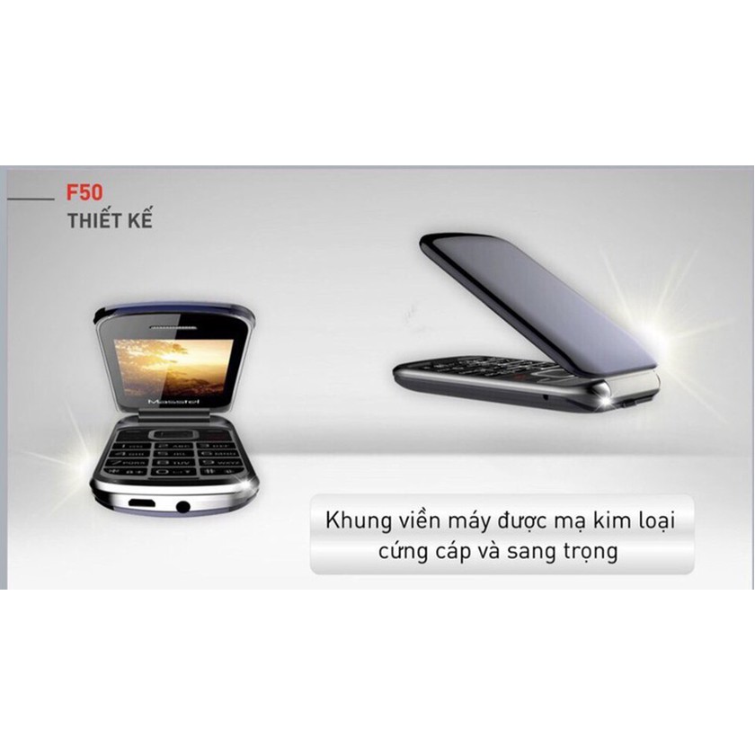 Điện thoại nắp gập Masstel F50 thiết kế đẹp mắt và cổ điển mới 100% full box ( Bảo hành 12 tháng) | BigBuy360 - bigbuy360.vn