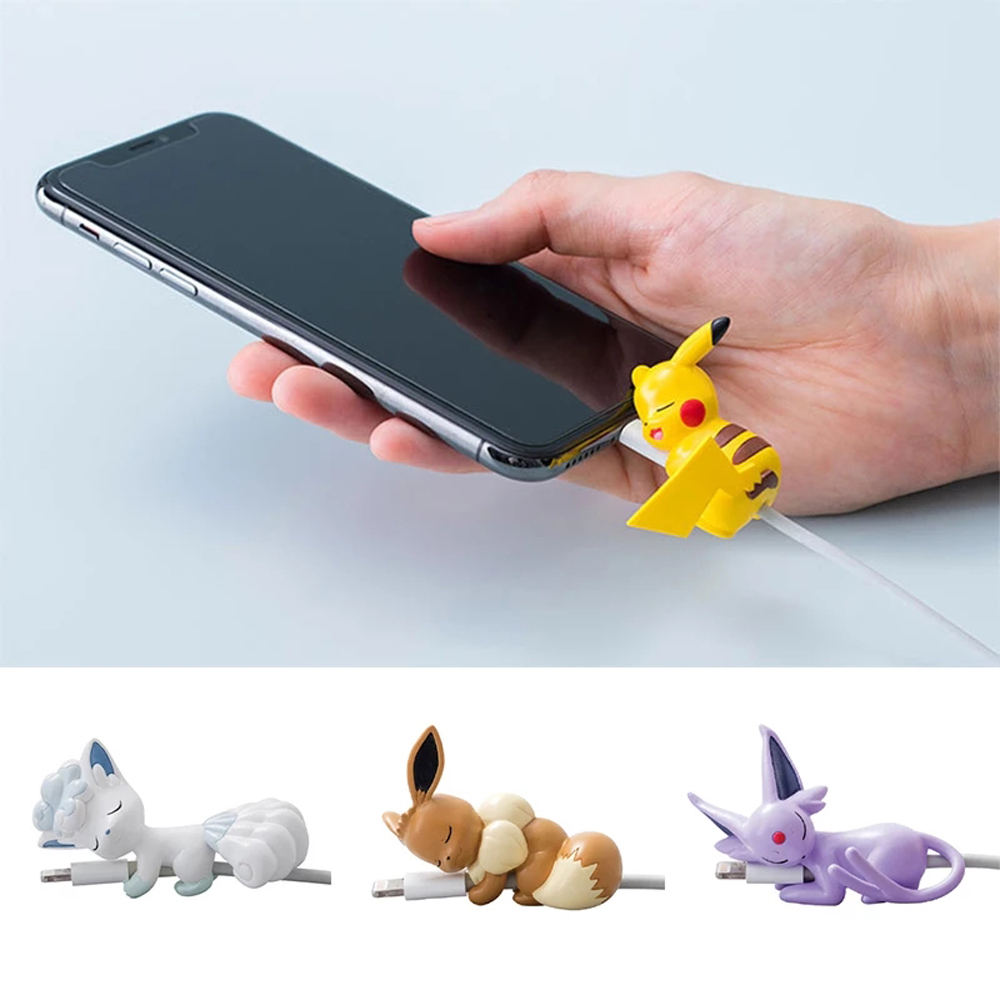 Phụ Kiện Bảo Vệ Dây Cáp Sạc Usb Hình Pikachu Dễ Thương Nhiều Màu Sắc