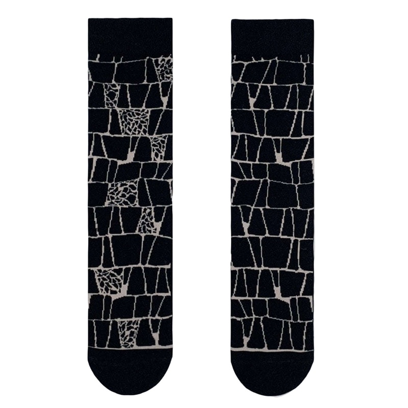 Vớ bất đối xứng đơn giản phong cách Nhật Bản thời trang thu đông sáng tạo cho cặp đôi