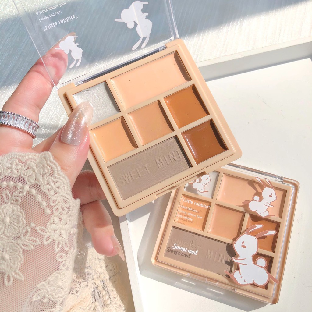 Bảng 7 Ô Che Khuyết Điểm và Tạo Khối Bắt Sáng Sweet Mint Little Rabbits T1 | BigBuy360 - bigbuy360.vn