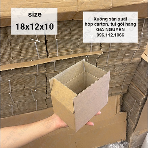 20 hộp bìa carton 18x12x10 đóng gói mỹ phẩm, hàng hóa,...-bao bì Gia Nguyễn