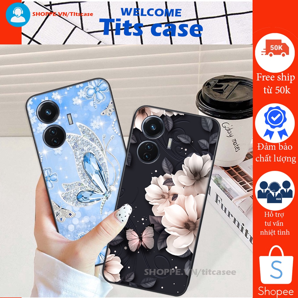 Ốp lưng Vivo Y55 2022 in hình thiên nga,hoa may mắn, đặc sắc ĐỘC - LẠ - BỀN