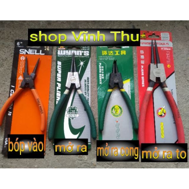 Kìm mở phanh ra, vào