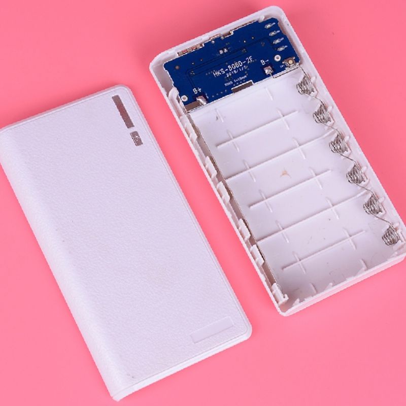 Box xạc dự phòng, hộp xạc dự phòng đựng 6 cell pin 18650
