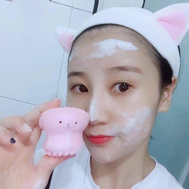 Mút Rửa Mặt Và Massage Bạch Tuộc