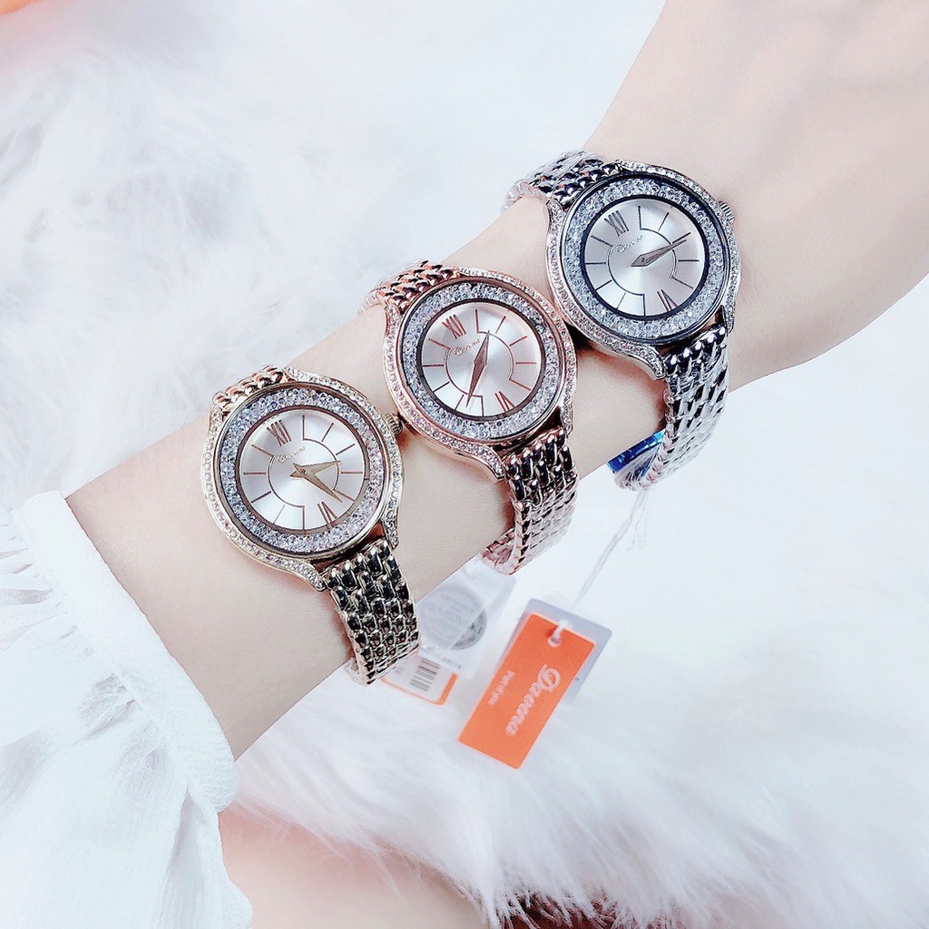 Đồng Hồ Nữ Davena 61666 Gold Mặt Đá 32mm Chính Hãng