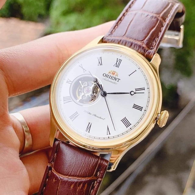 Đồng hồ nam Orient Caballero FAG00002W0 43mm máy cơ Automatic Caliber F6T22, 22 chân kính, mạ Vàng, hở tim 9h, dây da