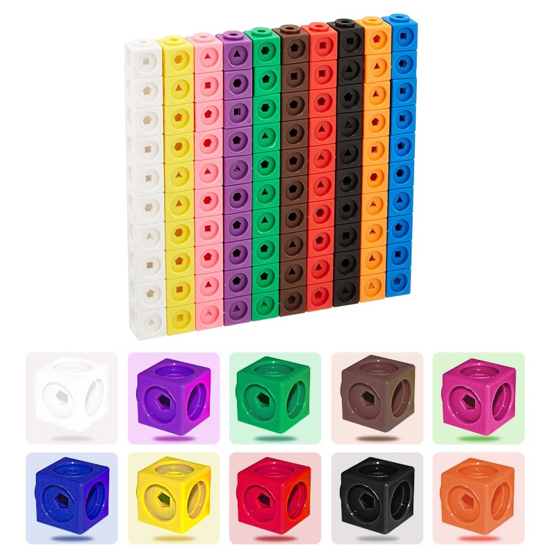 Bộ 2 Khối Rubik 10 Màu Sắc Cho Bé Học