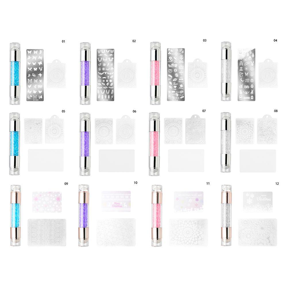 MOCHO Con Dấu Silicone Hai Đầu Trang Trí Móng Nghệ Thuật