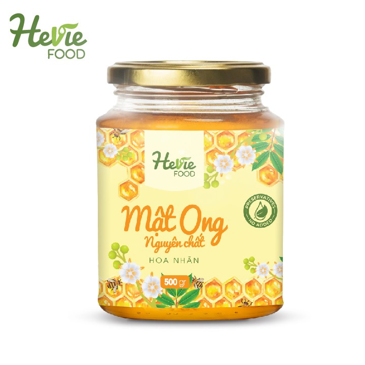 Mật ong Hoa Nhãn nguyên chất xuất khẩu 500Gr HeVieFood