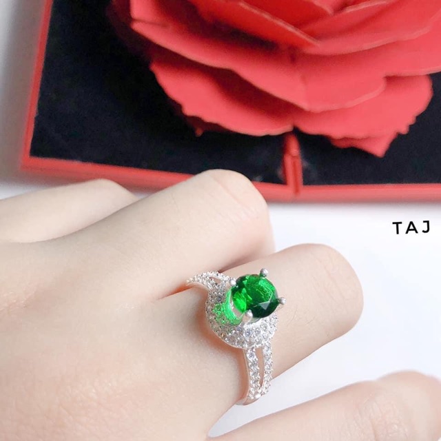 NHẪN BẠC NỮ MẶT ĐÁ NHIỀU MÀU CAO CẤP