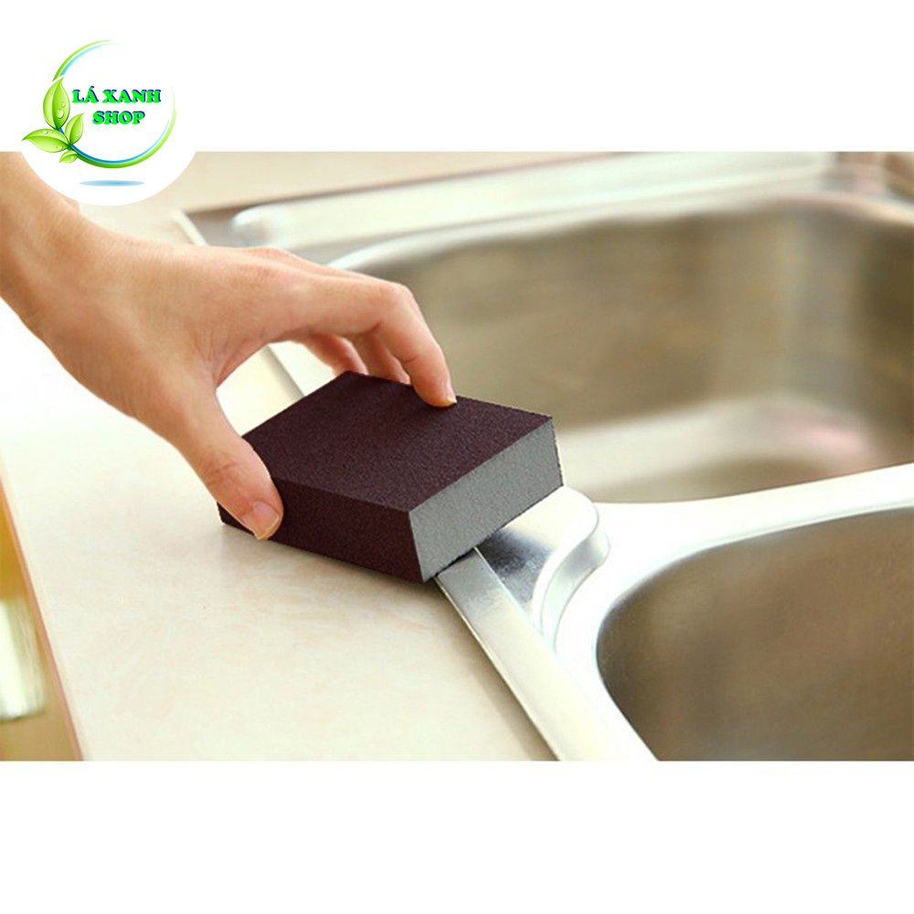 Miếng Cọ Xoong Nồi Chảo - Đồ Inox - Cọ Chà Bồn Sứ Không Xước - MÀU CÁT NÂU Chất Lượng Cao