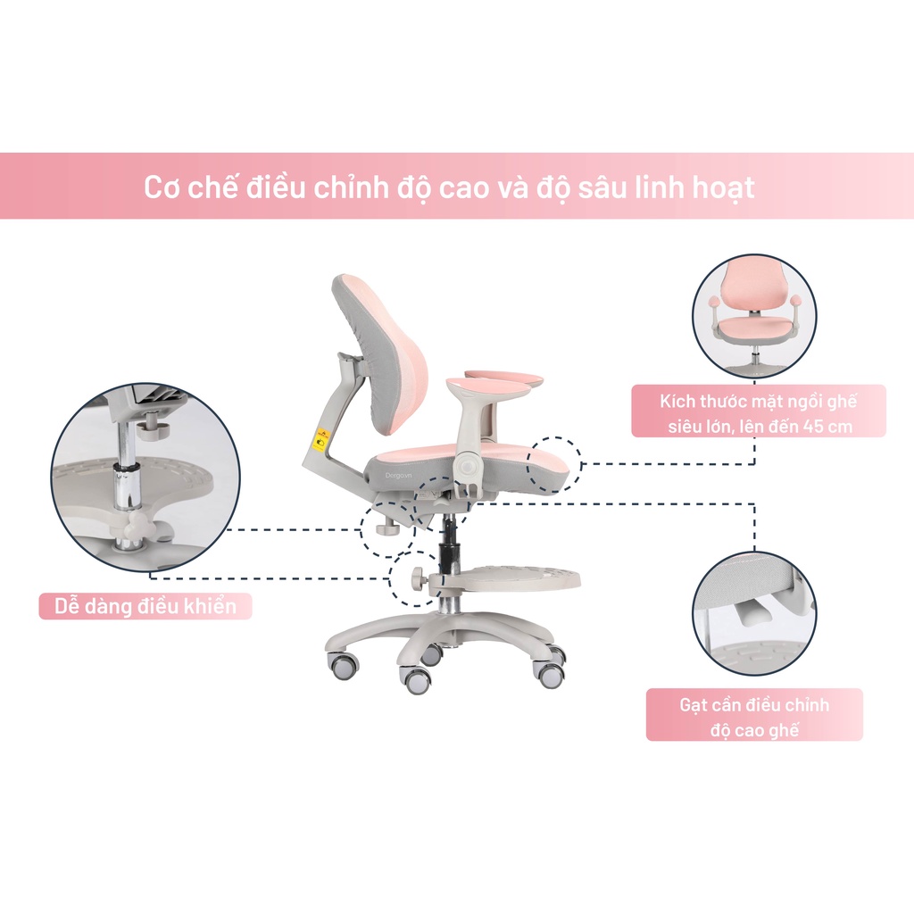 Ghế Ngồi Học Chống Gù iSmart G01H (High Chair Version)