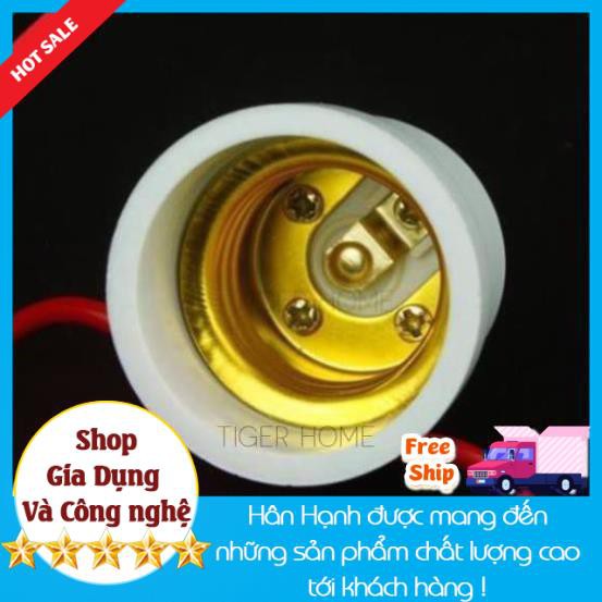 Đui đèn xoáy E27 Siêu Chắc Chắn Chịu Nhiệt độ cao an toàn Điện (Đui đèn led, đui đèn compact)