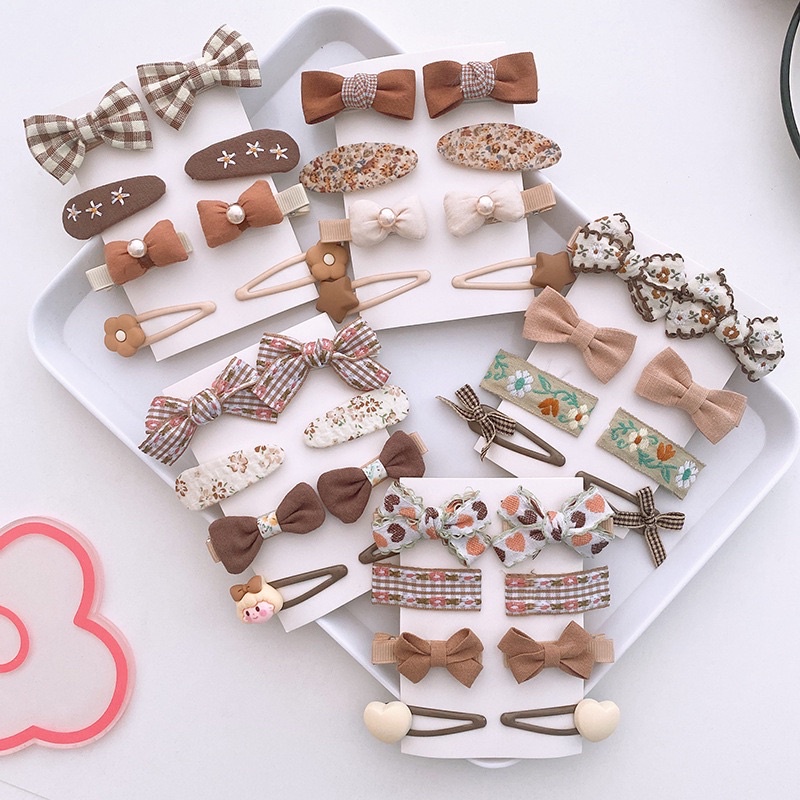 Set 8 chiếc kẹp tóc đáng yêu cho bé gái