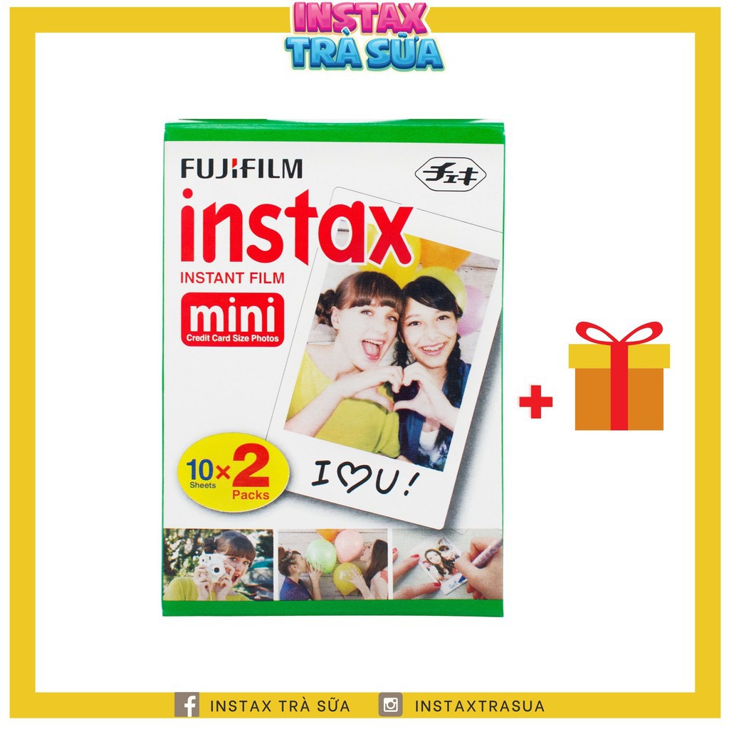 T INSTAX MINI FILM - Viền Trắng - Giấy in cho máy ảnh lấy liền Instax Mini Fujifilm - hàng hiệu Nhật DATE CA0 1