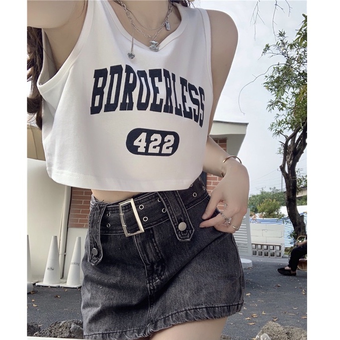 Áo Croptop Khoét Nách Tanktop BORDERLESS 100% Cotton, Áo Phông Croptop Dáng Rộng Mẫu Mới 2022 𝘽𝙮.𝘾𝙖𝙢𝙘𝙖𝙢 | BigBuy360 - bigbuy360.vn