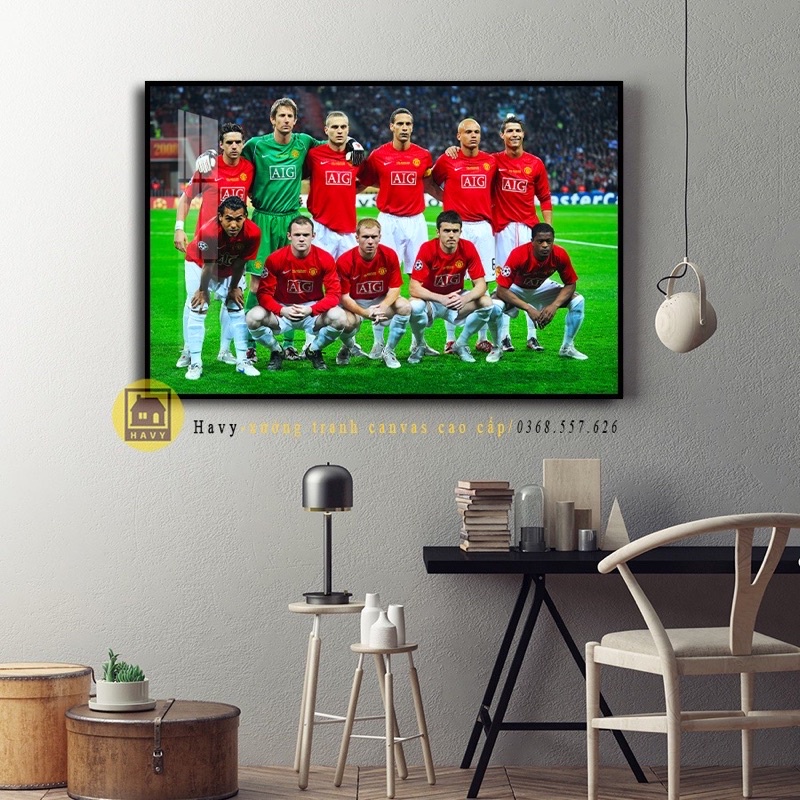 Tranh MU manchester united mica tráng gương
