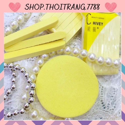❌HÀNG LOẠI 1 - CHỌN MÀU❌ Bông nở rửa mặt bọt biển Chivey 12 miếng, Bông rửa mặt bọt biển 12 thanh 88093